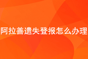 阿拉善遺失登報怎么辦理找我要登報網