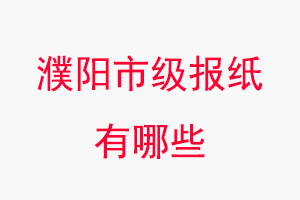 濮陽報紙有哪些,濮陽市級報紙有哪些找我要登報網