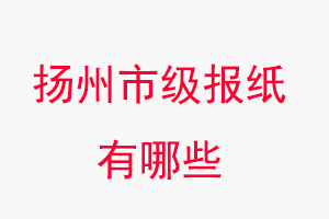 揚(yáng)州報(bào)紙有哪些,揚(yáng)州市級(jí)報(bào)紙有哪些找我要登報(bào)網(wǎng)