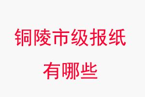 銅陵報紙有哪些,銅陵市級報紙有哪些找我要登報網(wǎng)