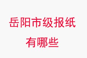岳陽報紙有哪些，岳陽市級報紙有哪些找我要登報網