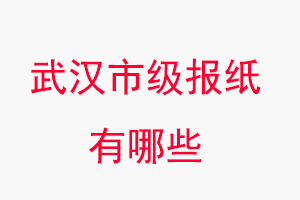 武漢報紙有哪些，武漢市級報紙有哪些找我要登報網