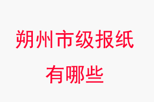 朔州報紙有哪些，朔州市級報紙有哪些找我要登報網
