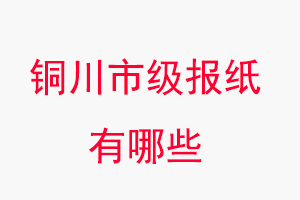 銅川報紙有哪些，銅川市級報紙有哪些找我要登報網