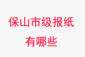 保山報(bào)紙有哪些,保山市級(jí)報(bào)紙有哪些找我要登報(bào)網(wǎng)