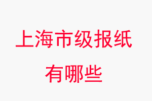 上海報紙有哪些，上海市級報紙有哪些找我要登報網