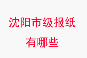 沈陽報紙有哪些，沈陽市級報紙有哪些找我要登報網